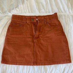 Orange Jean Skirt!
